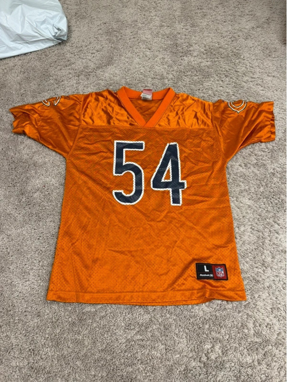 Brian Urlacher Chicago Bears Jersey #54 Orange Mesh NFL Football - Size L